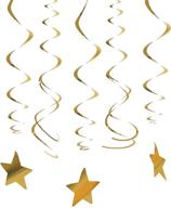 amscan 1 x gold foil star hanging decorations: sparkling party accents! logo