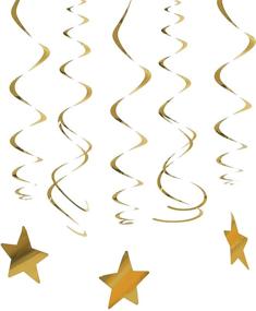 img 1 attached to Amscan 1 X Gold Foil Star Hanging Decorations: Sparkling Party Accents!