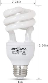 img 2 attached to REPTI ZOO 15W UVB 5.0 Reptile Lights Energy Saving Heat Lamp Spiral Compact Bulb - Ideal for Rainforest Reptile, Snake, Lizard, Insect, Turtle, Tortoise