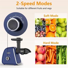 img 3 attached to 🥤 Cold Press Juicer, FEZEN Slow Masticating Juicer Machines: High Juice Yield, Quiet Motor, 2-Speed Modes & Reverse Function - Easy to Clean, BPA-Free - Ideal for Fruits and Vegetables