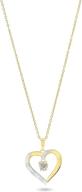 💎 femme luxe gold plated sterling silver heart pendant necklace with gemstone and diamond accent, birthstone from jan to dec, 18inch chain, hypoallergenic, gift-ready packaging logo