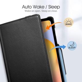 img 1 attached to 📱 Fintie Rotating Case for Samsung Galaxy Tab S6 Lite 10.4'' 2020 Model SM-P610 (Wi-Fi) SM-P615 (LTE) - Built-in S Pen Holder, 360 Degree Swivel Stand Cover with Auto Sleep/Wake Function - Black