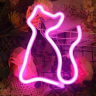 🐱 neon cat signs – vibrant bedroom wall decor led signs | battery or usb powered acrylic neon light sign for christmas, birthday, party | living room, girls, kids room decoration in pink логотип