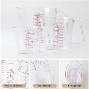 img 1 attached to 🥄 HORLIMER 13-Piece BPA-Free Plastic Measuring Cups and Spoons Set - Stackable for Precise Liquid and Dry Measurement