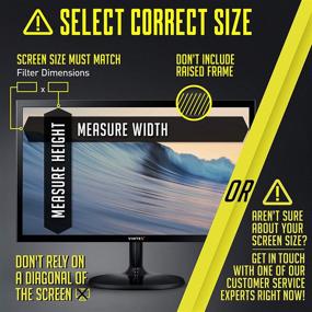 img 2 attached to 🖥️ Universal 23-24 Inch Computer Privacy Screen Filter - 16:9/16:10 Aspect Ratio - Fits 23, 23.6, 23.8, and 24 Inch Widescreen Monitors - 21.3 x 13.5 Inch = 541 x 342 mm - Easy Mount Hanging Type