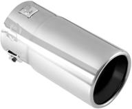 🚗 stainless steel exhaust tip for 1.75-2.5 inch tail pipe diameter - enhances chrome effect - car muffler tips logo