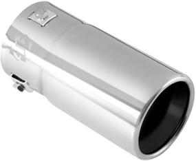 img 4 attached to 🚗 Stainless Steel Exhaust Tip for 1.75-2.5 Inch Tail Pipe Diameter - Enhances Chrome Effect - Car Muffler Tips