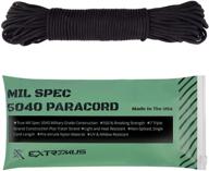 premium true mil spec 5040 type iii paracord - made in usa, military grade with 550 lbs breaking strength, 7 twisted nylon strands + tracer strand, uv resistant & color fast логотип