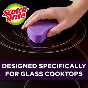 img 1 attached to 🔥 Efficient Scotch-Brite Glass Cooktop Pads: Remove Burnt-On Messes with Ease, Specifically Designed for Glass Stovetops - Pack of 4 Pads