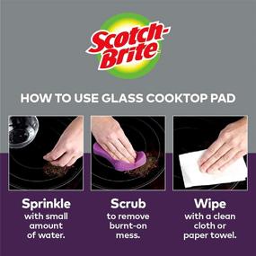 img 2 attached to 🔥 Efficient Scotch-Brite Glass Cooktop Pads: Remove Burnt-On Messes with Ease, Specifically Designed for Glass Stovetops - Pack of 4 Pads