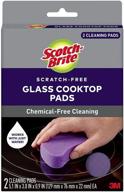 🔥 efficient scotch-brite glass cooktop pads: remove burnt-on messes with ease, specifically designed for glass stovetops - pack of 4 pads logo