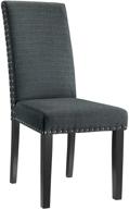 🪑 contemporary gray fabric parsons dining side chair by modway parcel: stylish and comfortable! logo