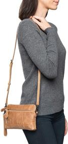 img 3 attached to 👜 Сумочка через плечо Frye Melissa с карманом для запястья бежевого цвета: стильные женские сумки и кошельки с функциональным карманом для запястья