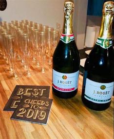 img 1 attached to 🥂 Plastic Champagne Flutes - Gold Glitter, Classicware, Glass-like, Perfect for Wedding Parties & Toasting - Quantity 30 per Box