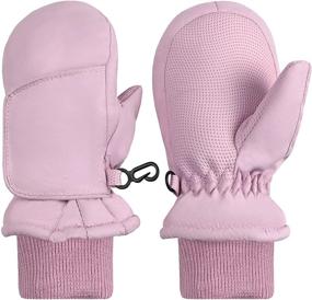 img 4 attached to Stay Warm and Dry with N'Ice Caps 🧤 Kids Toddler Baby Easy-On Wrap Waterproof Thinsulate Winter Mittens