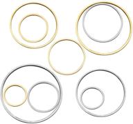 100pcs round beading hoop rings: diy craft earrings & pendants for jewelry making logo