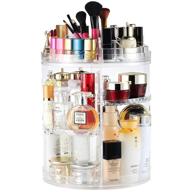 revolutionary 8-layer makeup organizer rotating stand - 💄 clear skincare carousel for large cosmetics collection on vanity countertop логотип