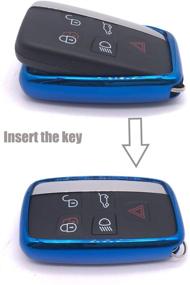img 1 attached to Horande TPU Holder Skin Protector Key Fob Cover Case for Range Rover Discovery Sport Land Rover LR2 LR4 Evoque Jaguar XF XJ XJL XE Remote Key Fob