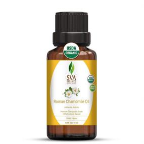 img 4 attached to 🌼 SVA Organics Roman Chamomile Oil (1/3 Oz) 10 ml - Organic USDA Certified 100% Pure Natural Therapeutic Grade Oil for Skin Care, Hair Care, Massage & Aromatherapy