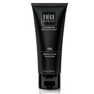 tiege hanley bedtime facial moisturizer for men (pm) - restore & replenish skin during sleep - face night lotion - anti-wrinkle & dark spot remover - dry or sensitive skin - unscented - 2 ounces logo