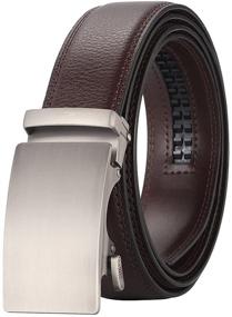 img 4 attached to DUCIBUTT Belts Ratchet Genuine Leather Adjustable