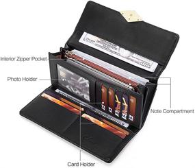 img 1 attached to 👛 Premium Leather Trifold Wallet: Stylish Organizer for Women's Handbags & Wallets