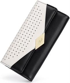 img 4 attached to 👛 Premium Leather Trifold Wallet: Stylish Organizer for Women's Handbags & Wallets