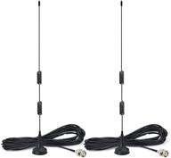 📻 bingfu 20-1300mhz police scanner antenna - magnetic base, radio scanner antenna with bnc male connector - 2-pack, compatible with uniden bearcat, whistler, and radio shack police radio scanners logo