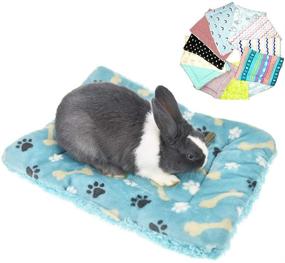 img 4 attached to 🐇 Winter Thick Fleece Small Animal Bed Mat - Ideal for Rabbits, Guinea Pigs, Hamsters, Squirrels, Hedgehogs, Bunnies, and Chinchillas - Cozy Bed House Nest - Small Animal Accessories by MUYAOPET