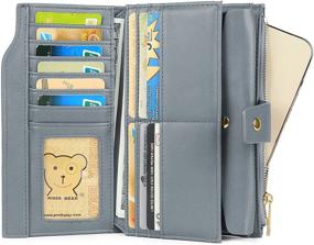 img 3 attached to Wallets Wristlet Capacity Leather Organizer Women's Handbags & Wallets in Wallets