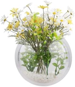 img 2 attached to GREENWISH 2Pack 5.9'' Wall Mounted Clear Acrylic Round Fish Tank Flower Pot Vase: Beautiful Wall Hanging Mount Fish Bowl Aquarium Decorative Plant Pot Hanging Hydroponic Pot
