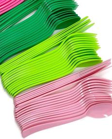 img 1 attached to 🍉 24 Ct Plastic Cutlery for One in a Melon or Tropical Birthday - Watermelon Party