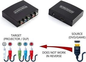 img 2 attached to 🖥️ High-Quality Black 4K HDMI to YPbPr Component Converter 5RCA - 1080p Video Adapter Kit with HDMI and RGB Cable