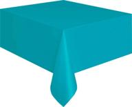 🎨 discover the exquisite teal plastic tablecloth by unique industries, measuring 108" x 54 logo