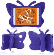 simicoo ipad mini 4 3 2 3d cute butterfly case for kids light weight eva stand shockproof rugged heavy duty kids friendly tablet case for ipad mini 4 3 2 (purple) logo