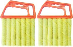 img 4 attached to 🪞 2 Pack Window Venetian Blind Dusting Cleaner Tool Set - Handy Dust Cleaner for Blinds, Mini Handheld Cleaning Tool, Mini-Blind Cleaner, Dirt Cleaning Brush, Window Air Conditioner Duster Cleaner