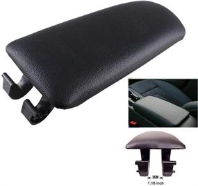 img 4 attached to 🐎 Heart Horse Armrest Arm Rest Center Console Lid Cover, Black Leather, Compatible for 2004-2008 Audi A4 B7 and 2002-2004 Audi A4 B6 (A4 B6 B7)