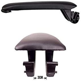 img 2 attached to 🐎 Heart Horse Armrest Arm Rest Center Console Lid Cover, Black Leather, Compatible for 2004-2008 Audi A4 B7 and 2002-2004 Audi A4 B6 (A4 B6 B7)