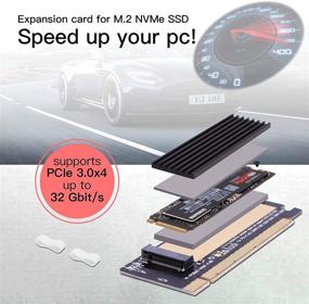 img 1 attached to 🔌 EZDIY-FAB Адаптер NVME PCIe 4.0: Повышение производительности с M.2 NVME SSD до адаптера PCI Express с радиатором – Совместимость с PCI-E x16 слотом для M.2 SSD 2230 2242 2260 2280