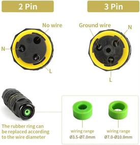 img 1 attached to 💧 Надежный водонепроницаемый электрический соединитель: варианты 3, 5 и 10 мм