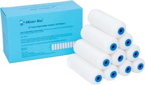 img 4 attached to 🖌️ Efficient Painting Solution: Mister Rui Foam Paint Roller Covers, 4 Inch, Pack of 10 - High Density Disposable Rollers for Walls