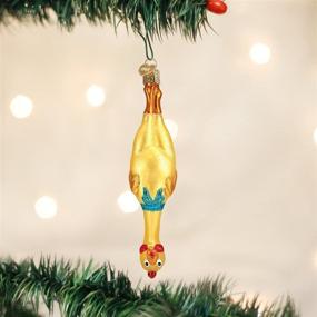 img 3 attached to 🐔 Quirky Rubber Chicken Glass Blown Ornaments for Old World Christmas Tree