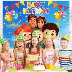 img 3 attached to 🎉 Captivating Cartoon Family Party Backdrops: Custom Banner For Kids' Happy Birthday Party Photography Studio Decorations