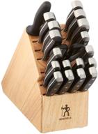 🔪 henckels statement 20-pc kitchen knife set: chef, bread, utility & steak knives with block – natural logo