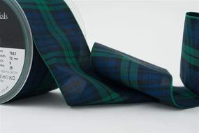 img 3 attached to Black Watch Polyester Tartan Ribbon by Berisfords - 70mm