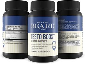 img 1 attached to 🧔 Enhanced Beard Club - Testo-Boost Formula with Natural Ingredients - Promotes Facial Hair Growth, Boosts Muscle Mass