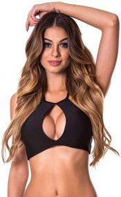 img 1 attached to 👗 RELLECIGA Women's Keyhole Cut Out Halter: Fashionable Clothing, Swimsuits & Cover Ups