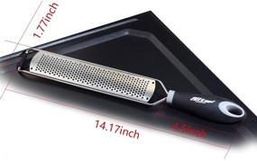 img 2 attached to Versatile Lemon Zester & Cheese Grater: Stainless Steel Fine Shredder for Parmesan, Ginger, Garlic, Nutmeg, Chocolate, Vegetables, Fruits - Hand-held Essential Tool