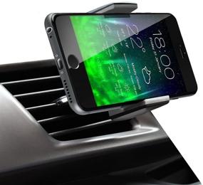 img 4 attached to Universal Black Air Vent Car Mount for Smartphones - Koomus Pro Air