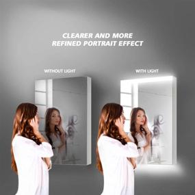 img 1 attached to 💡 Enhance Your Bathroom with ExBrite 20''x 30'' LED Lighted Medicine Cabinet – Flexible Assembly, Dimmable, Intelligent Switch, and More!